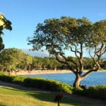 Stunningly enchanting crescent shaped beach at Mauna Kea Beach Resort. Photo Credit: Tom Wilmer