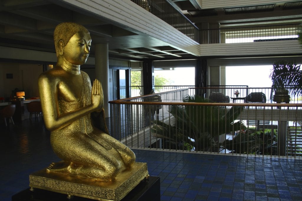 Tranquility envelops the spirit upon entering the Mauna Kea's guest check-in reception area