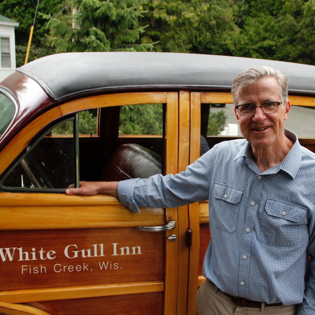 White Gull Inn Innkeeper with his woodie