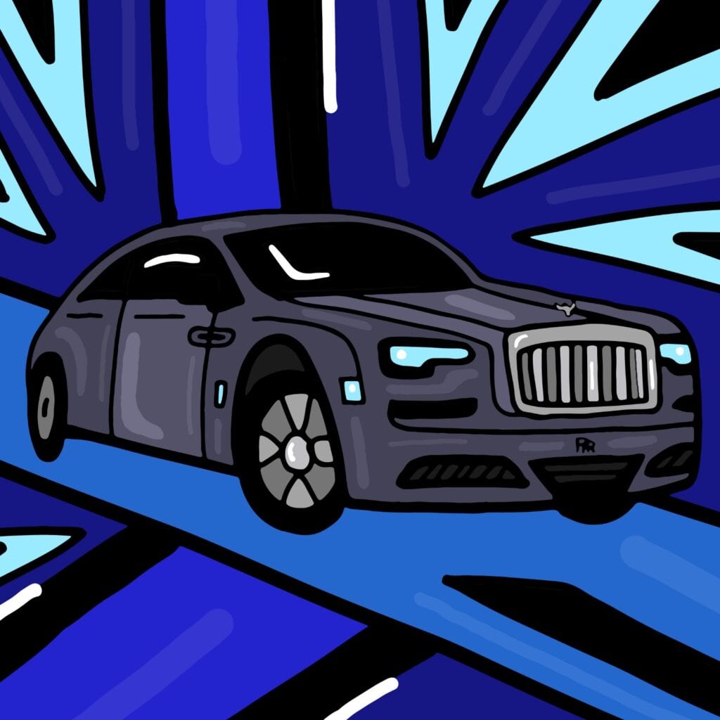 Rolls-Royce illustration by Mina Tocalini