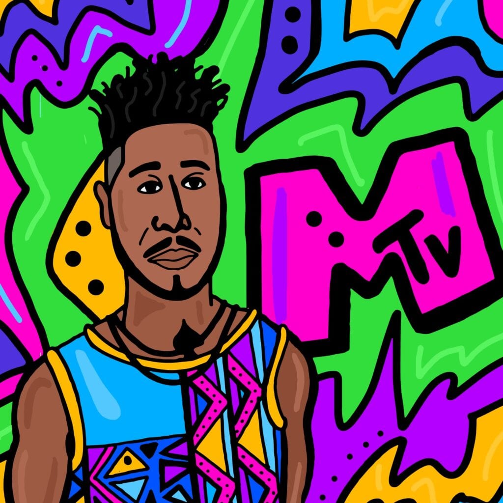 MTV x Champion Apparel illustration by Mina Tocalini