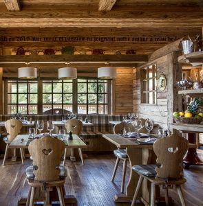 Quaint and charming indoor dining at The Refuge de la Traye