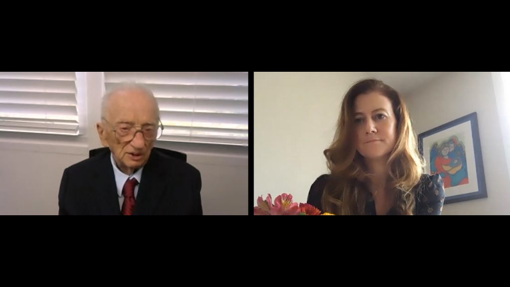 Ben Ferencz and Naomi Kikoler, Director, Simon-Skjodt Center for the Prevention of Genocide