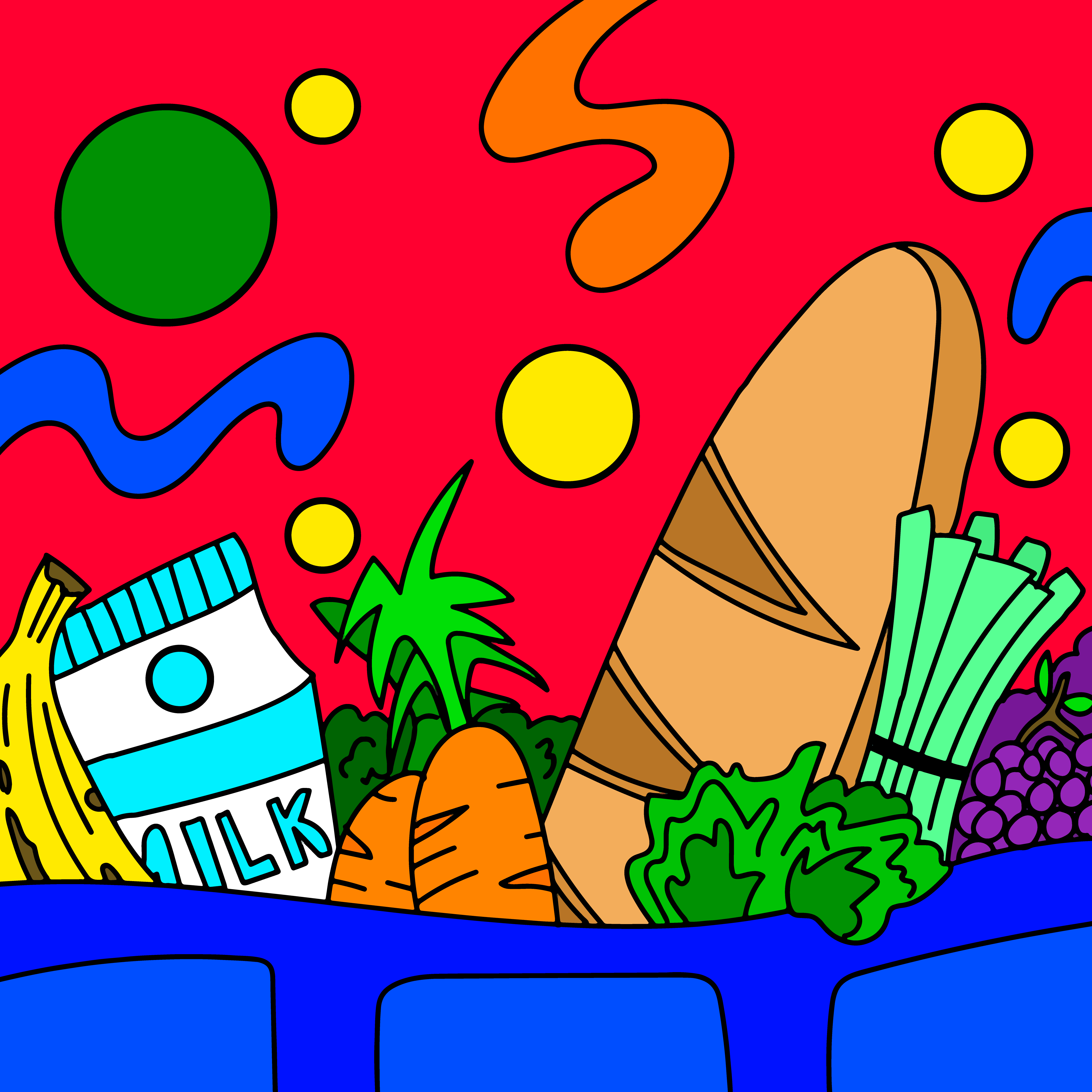 Nutrition article illustration by Mina Tocalini for 360 MAGAZINE