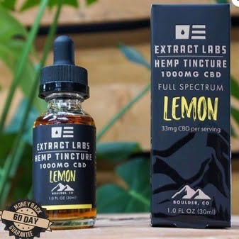 Extract Labs CBD tincture and muscle cream image via  image via Megan Bennett at LightYearsaAhead for use by 360 Magazine