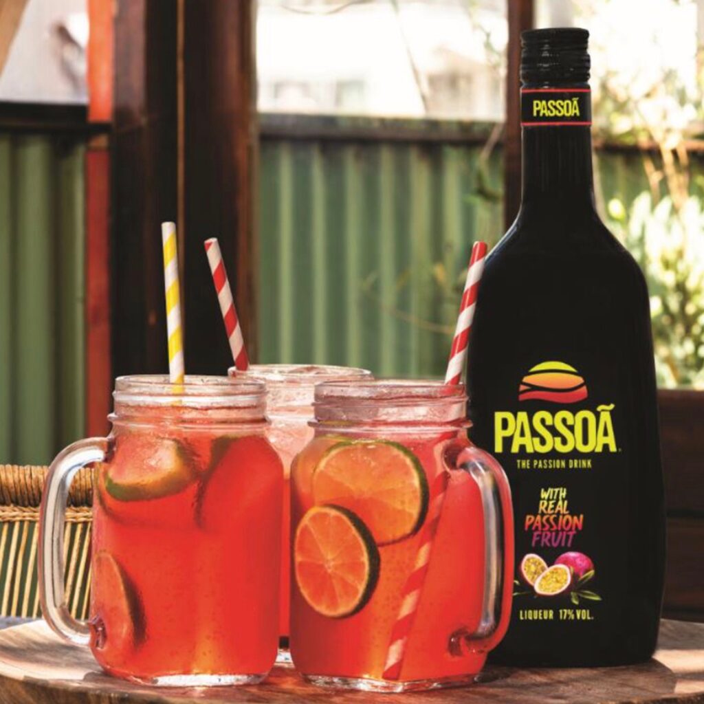 Passoa Passion fruit liquor Sangria lifestyle image image via Russell Howe for use by 360 Magazine