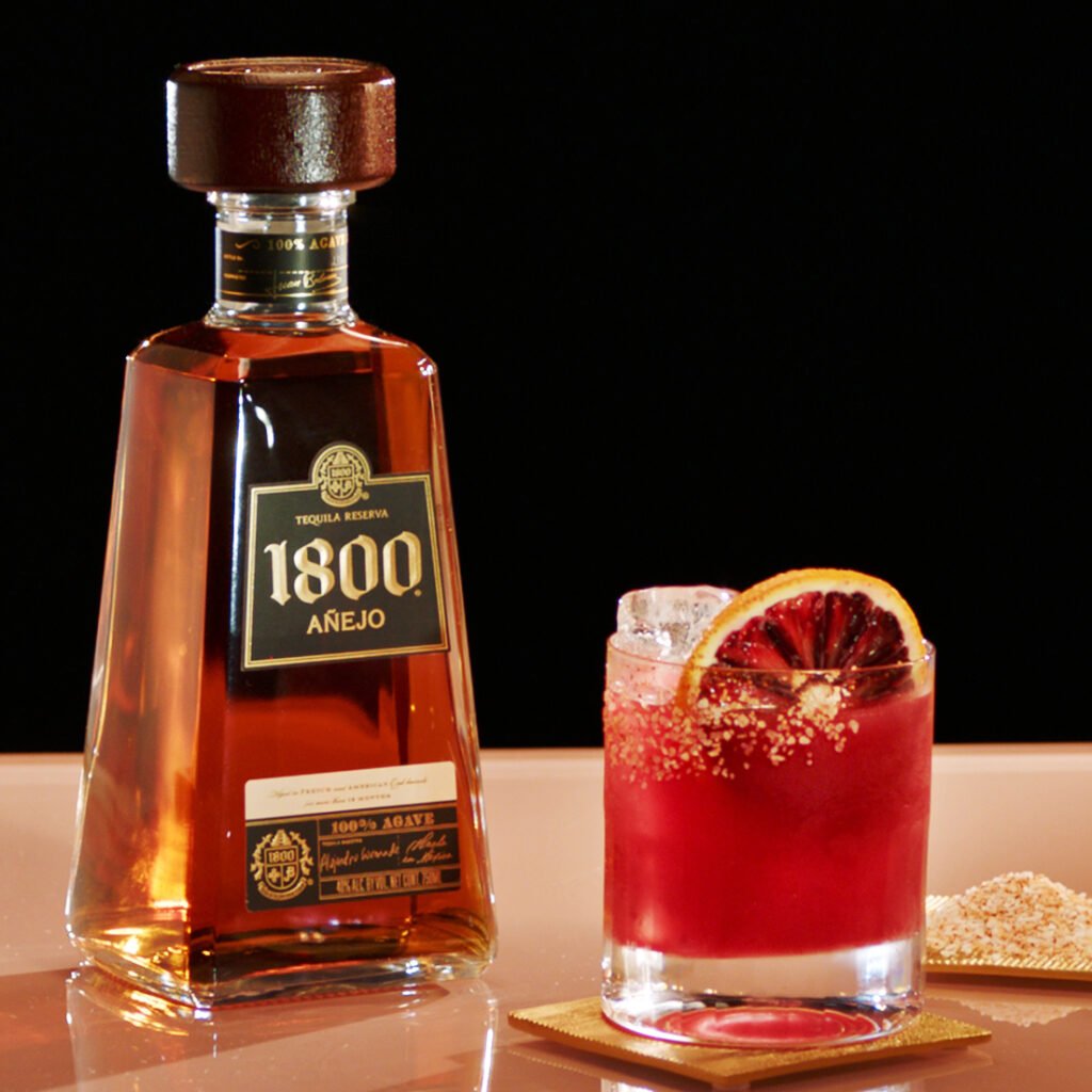 Spiced Blood Orange Paloma from 1800 Tequila via Edmund Billings at Exposure America for use by 360 Magazine