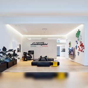 Lamborghini Lounge NYC Living Room image via Morgan Theys (Extension PR) for use by 360 Magazine