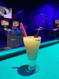 Yoshi's Island Boozy Slushy photo x Emporium Arcade Bar Las Vegas for use by 360 Magazine