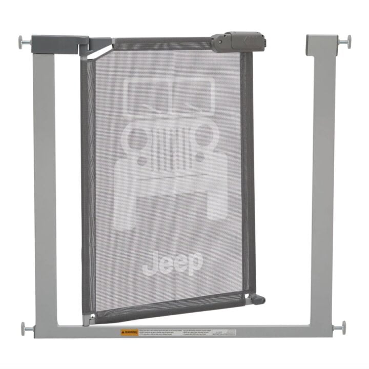 Jeep Adjustable Baby Safety Gate via Regan Sullivan at 5WPR by Delta Children for use by 360 Magazine