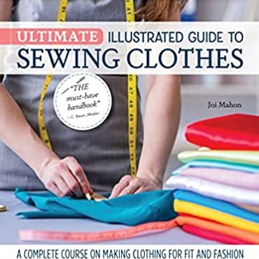  Ultimate Illustrated Guide to Sewing Clothes book cover art via Elizabeth Martins for use by 360 MAGAZINE