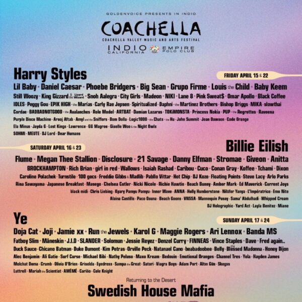 Coachella Lineup - 360 MAGAZINE - GREEN | DESIGN | POP | NEWS