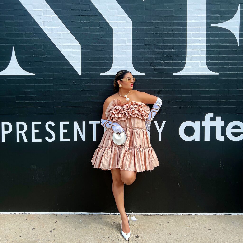 Rini Jain, South Asian Content Creator and American Influencer Award Nominee, attends New York Fashion Week, culminating with an exclusive by 360 MAGAZINE.