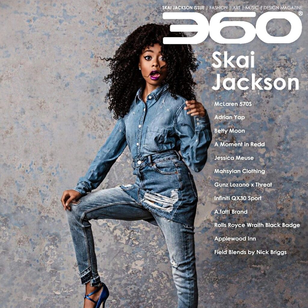 Former Disney actress Skai Jackson rocks denim on 360 MAGAZINE cover.