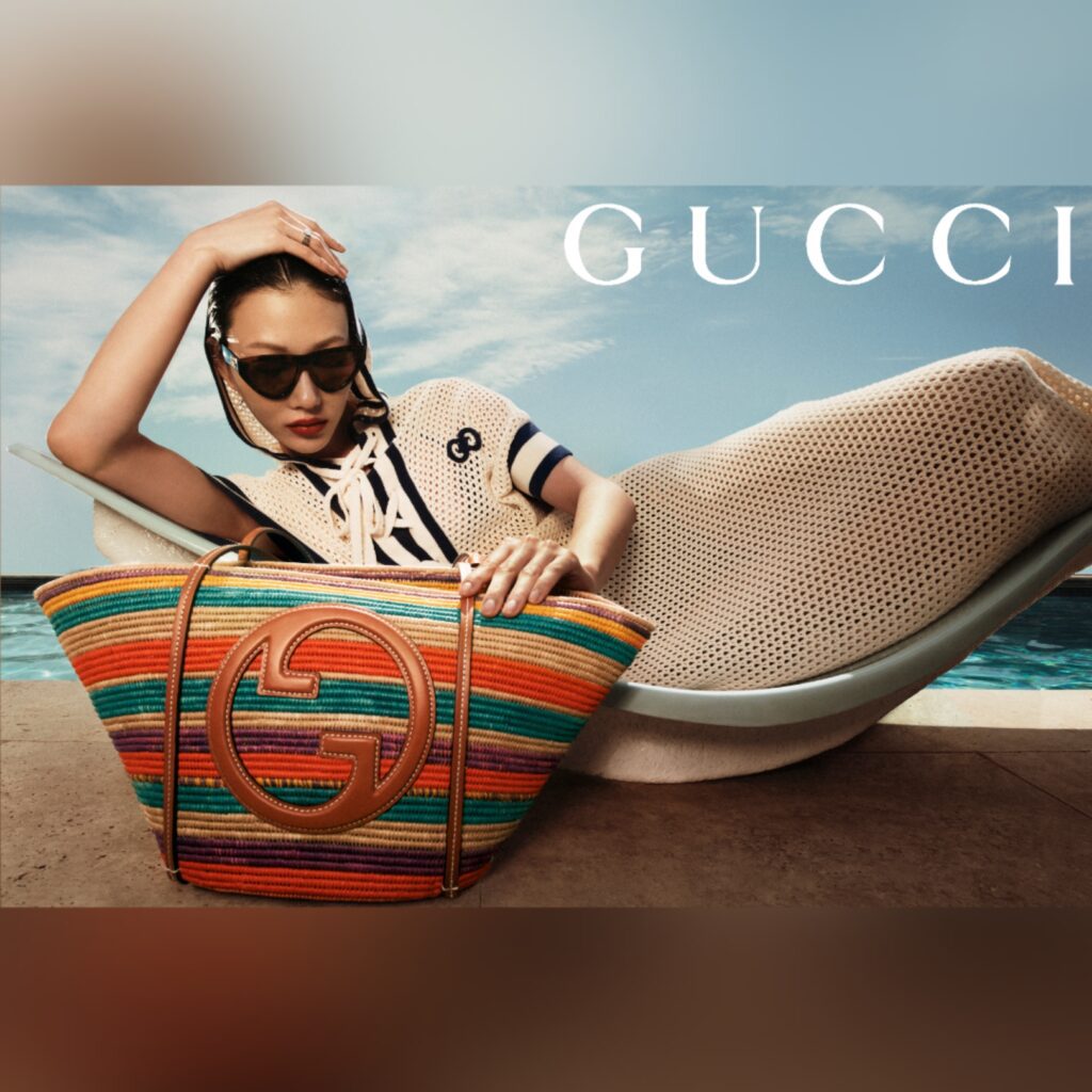 Gucci summer campaign for both men and women with accessories and handbags via 360 MAGAZINE.