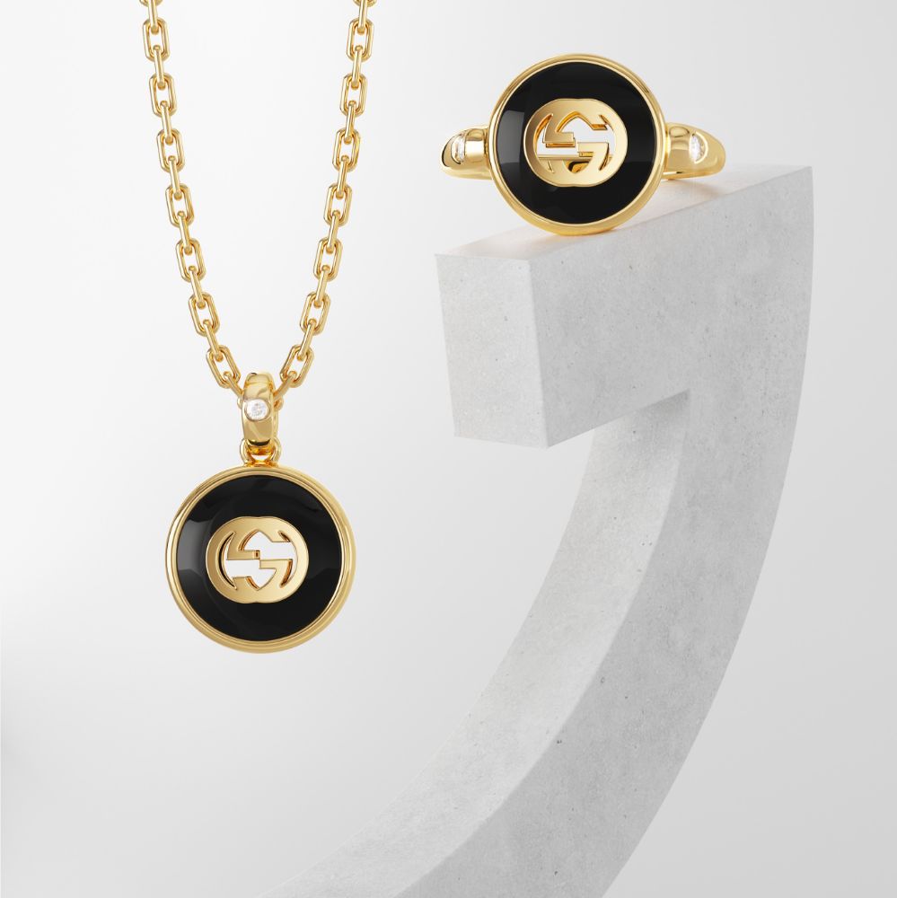 Gucci Interlocking fine jewelry collection via 360 MAGAZINE. 