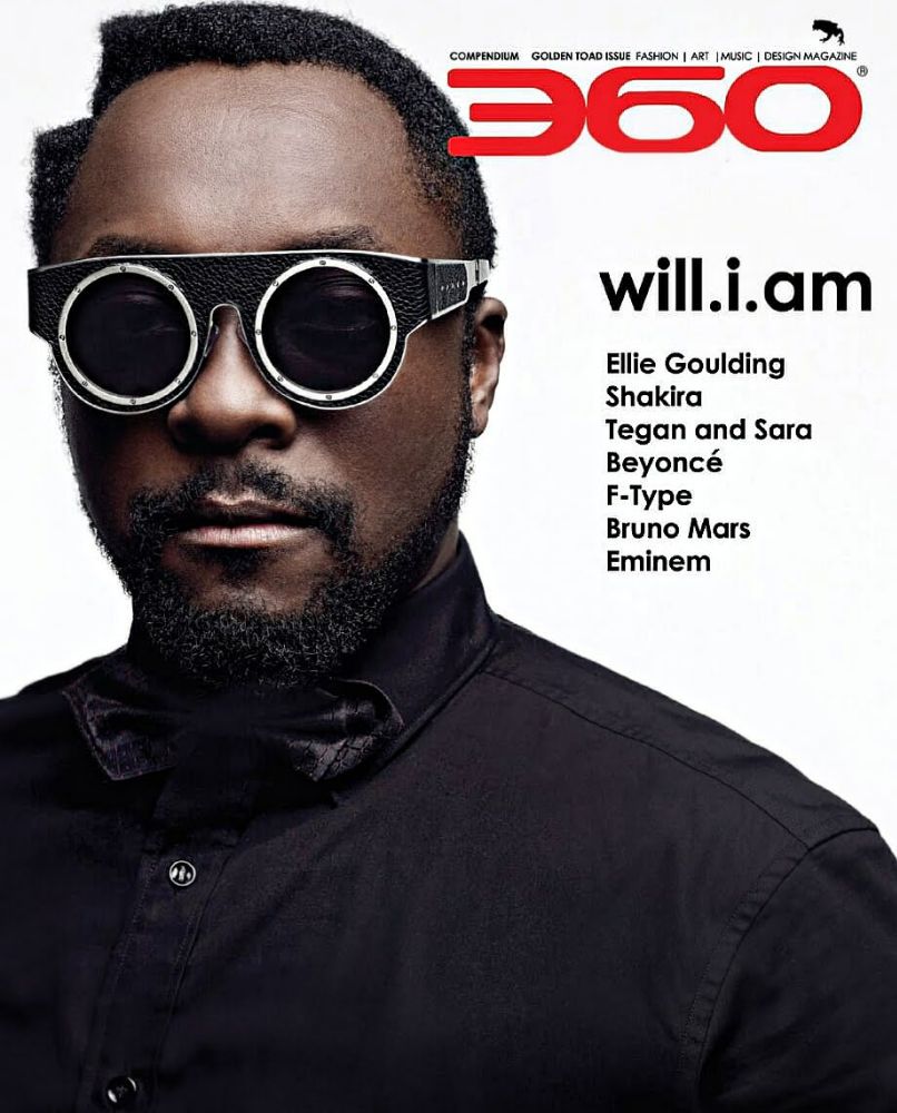 BEP star will.i.am on cover of 360 Magazine. 