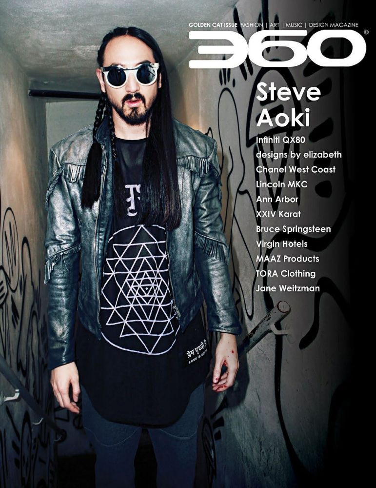 Steve Aoki on 360 Magazine cover.