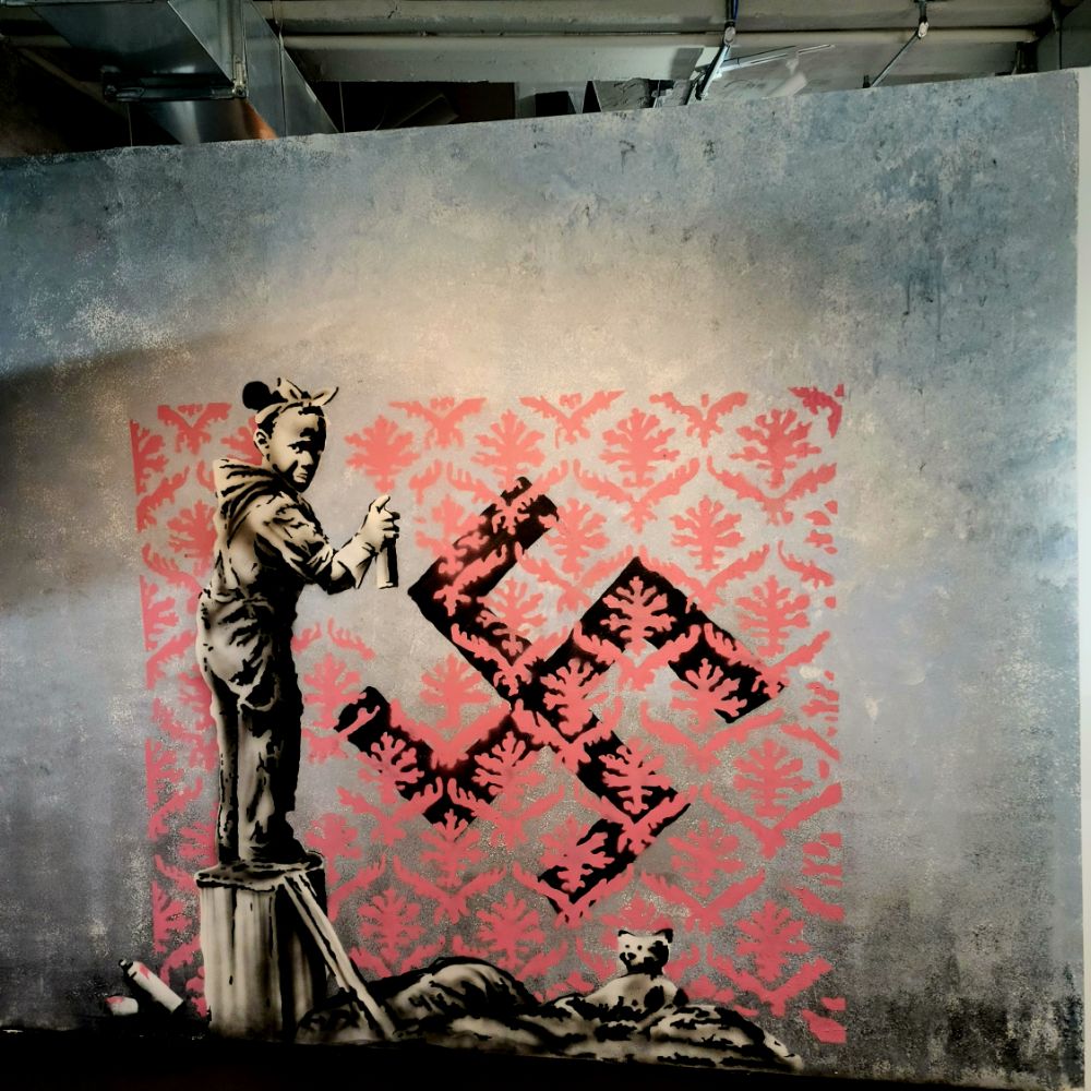 Banksy Museum in NYC photographed by Vaughn Lowery via 360 MAGAZINE. 