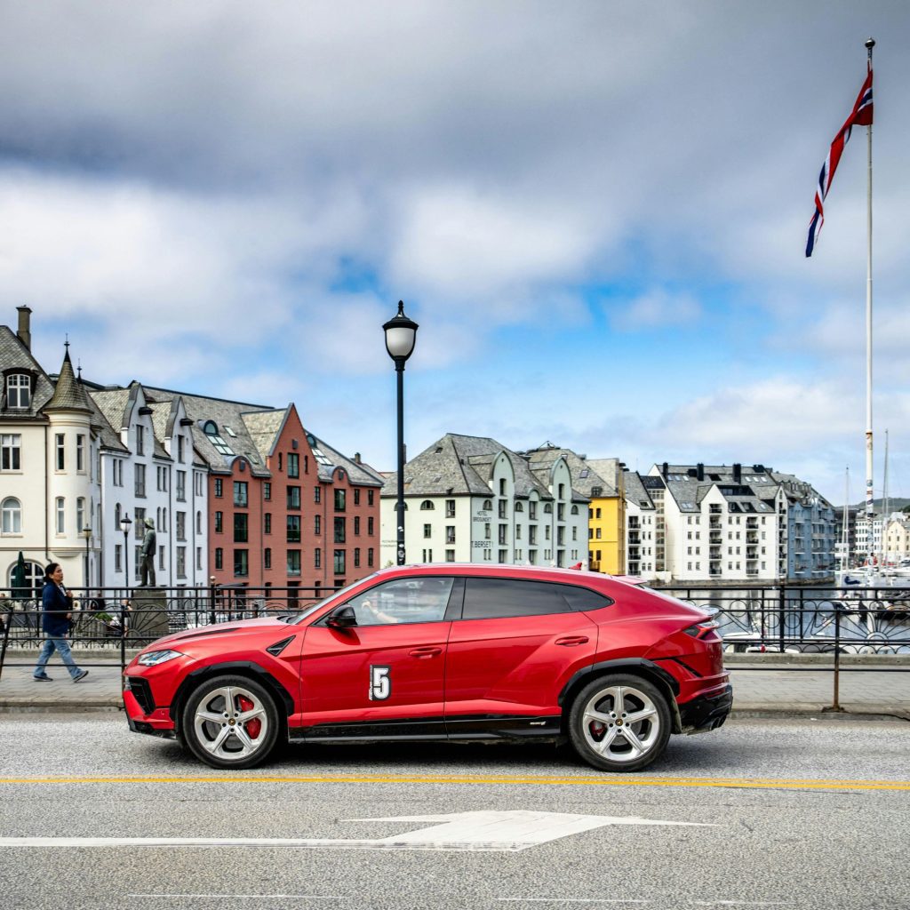 On board of the LAMBORGHINI Super SUV discovering authentic Norwegian landscapes, culture, and cuisine via 360 MAGAZINE. 