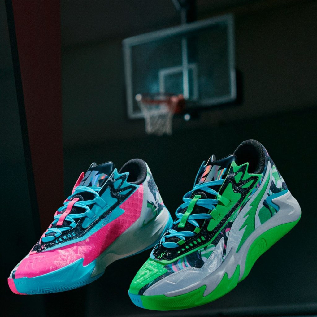 Scoot Henderson signature Puma Hoops shoes via 360 MAGAZINE. 