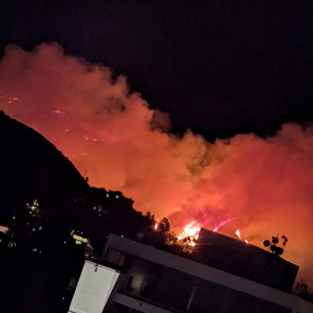 Hollywood Fire in Los Angeles California via 360 MAGAZINE. 