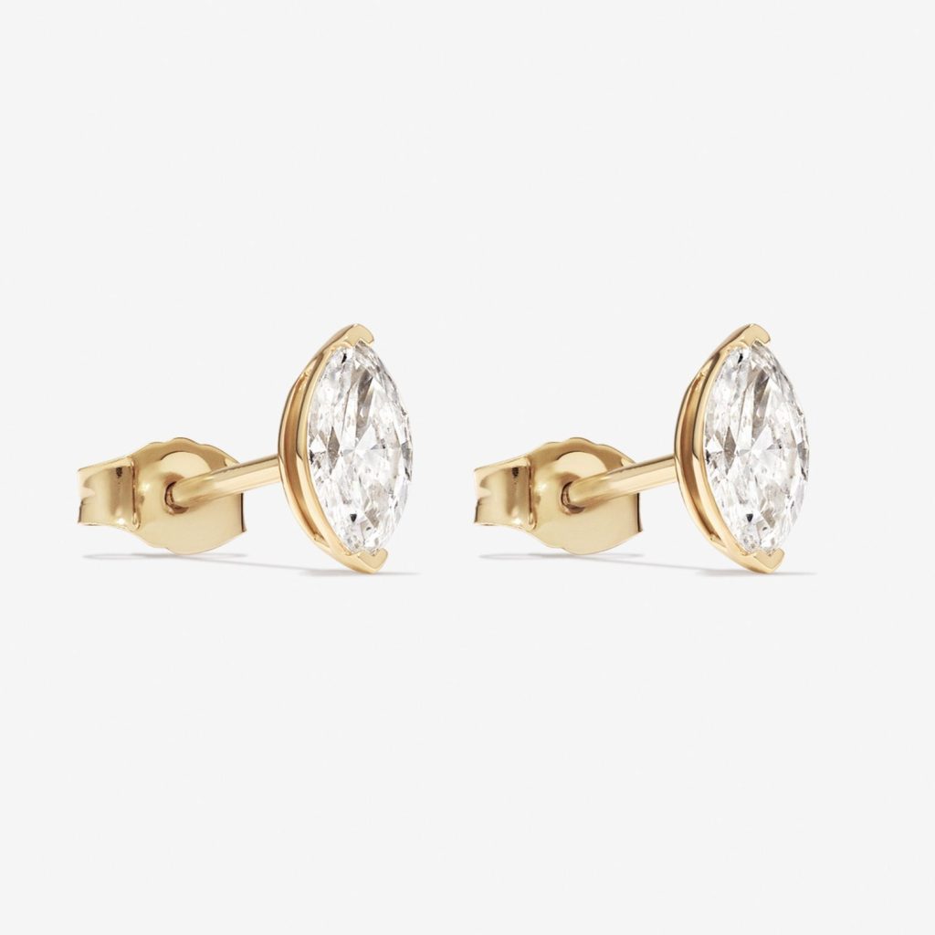 Marquise lab-grown diamond studs by Michael Hill via 360 MAGAZINE.